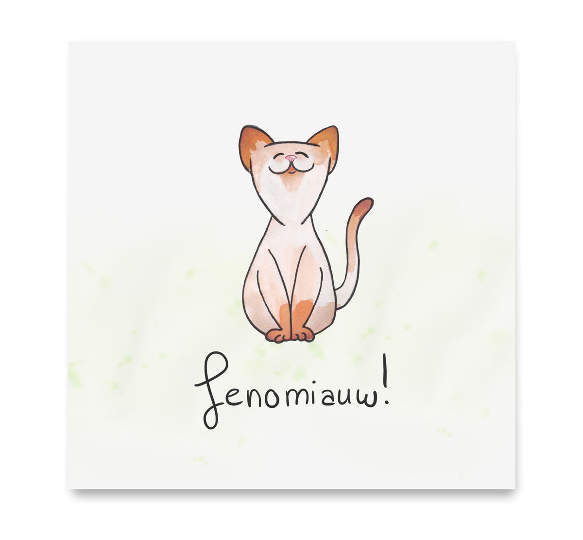 Handgemaakte wenskaart - Fenomiauw - Mags Up Your Mind